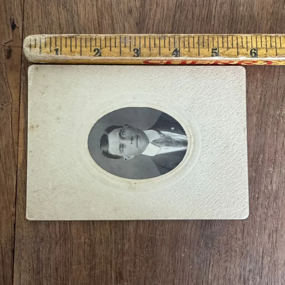 Antique Studio Portrait Cabinet Card Photograph Edd White‎ Cana Illinois
